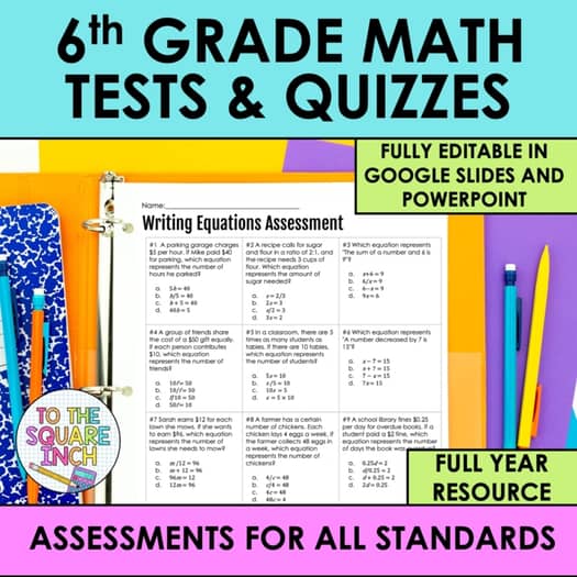 6th Grade Math Club 6th Grade Math Resources – To The Square Inch