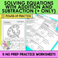 Solving Equations (Positives only) Practice Worksheets