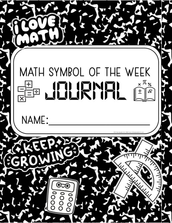 Math Symbol of the Week Posters and Journal | Middle School Math Vocabulary