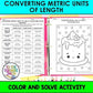 Converting Metric Units of Length Color & Solve Activity