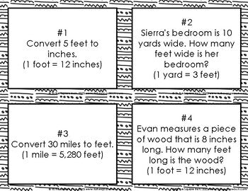 Converting Customary Units of Length Task Cards