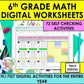 6th Grade Math Digital Worksheets