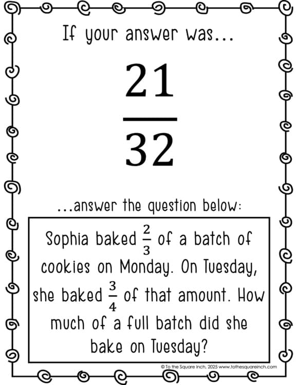 Multiplying & Dividing Fractions Word Problems Scavenger Hunt | Interactive Math Practice Activity