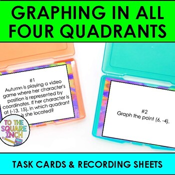 Graphing in All Four Quadrants of the Coordinate Plane Task Cards