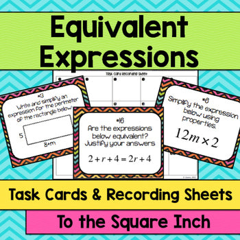 Equivalent Expressions Task Cards