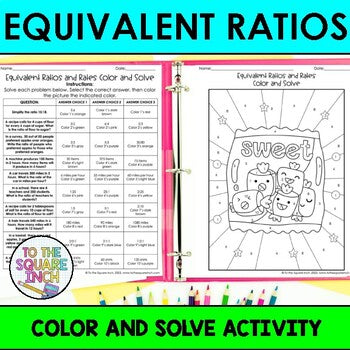 Equivalent Ratios Color & Solve Activity