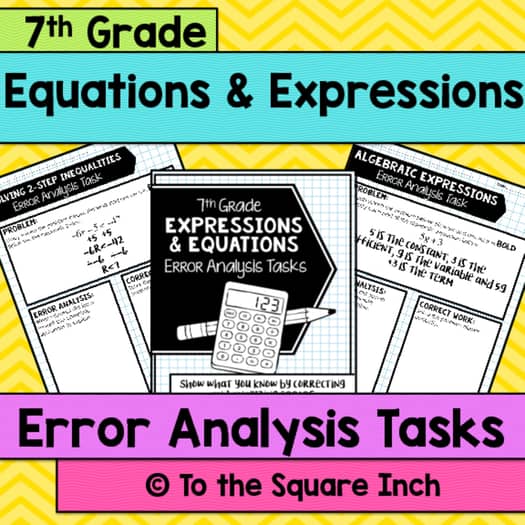 Expressions and Equations Error Analysis