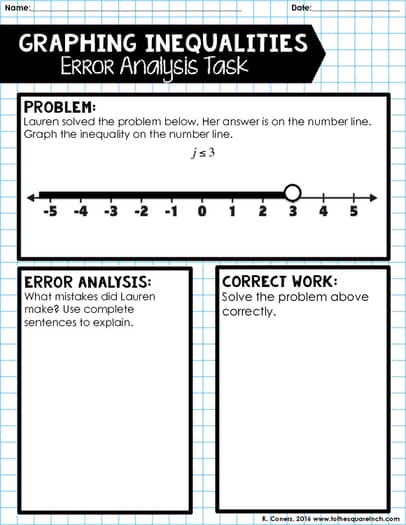 Equations and Expressions Error Analysis