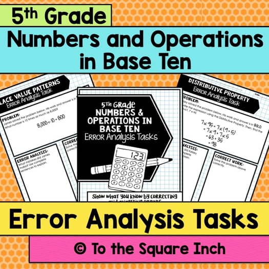 Numbers and Operations in Base Ten Error Analysis