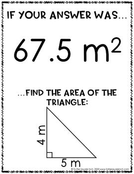 Area of Triangles Scavenger Hunt