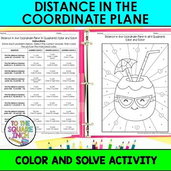 Distance in the Coordinate Plane Color & Solve Activity