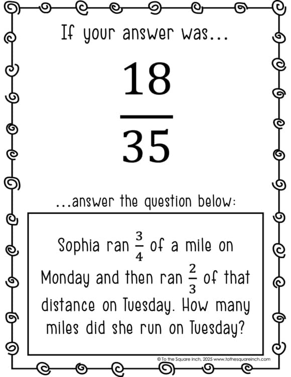 Multiplying Fractions Scavenger Hunt | Interactive Math Practice Activity