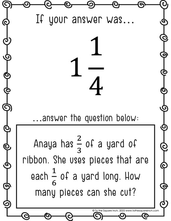 Dividing Fractions Scavenger Hunt | Interactive Math Practice Activity