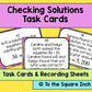 Checking Solutions Task Cards