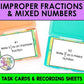 Improper Fractions and Mixed Numbers Task Cards