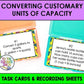 Converting Customary Units of Capacity Task Cards