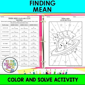 Finding Mean Color & Solve Activity