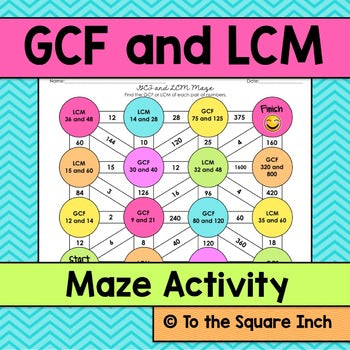 GCF and LCM Maze