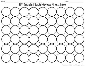 8th Grade Math Review Game