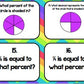 Benchmark Percents, Decimals and Fractions Task Cards & Activities