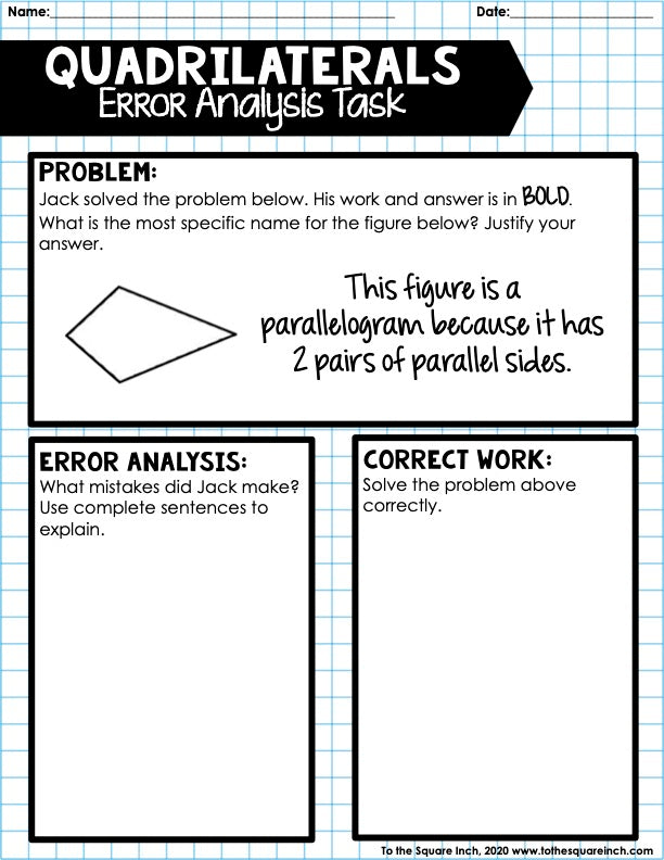 5th Grade Math Error Analysis Bundle
