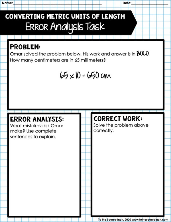 Math Advertisement Errors 5th Grade Math Error Analysis Bundle – To The Square Inch
