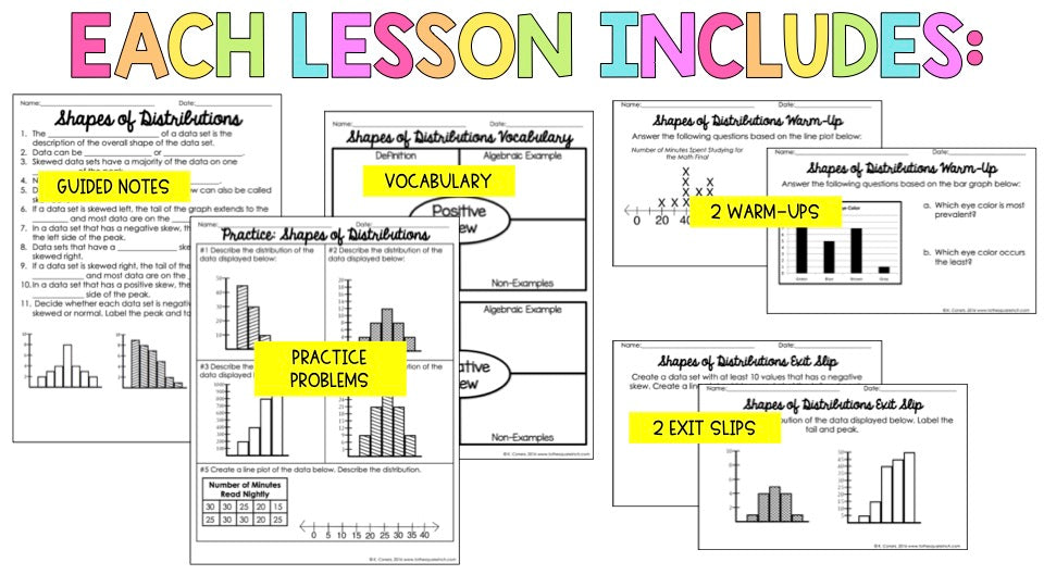 Statistics - 6th Grade Math Guided Notes and Activities Bundle – To The ...