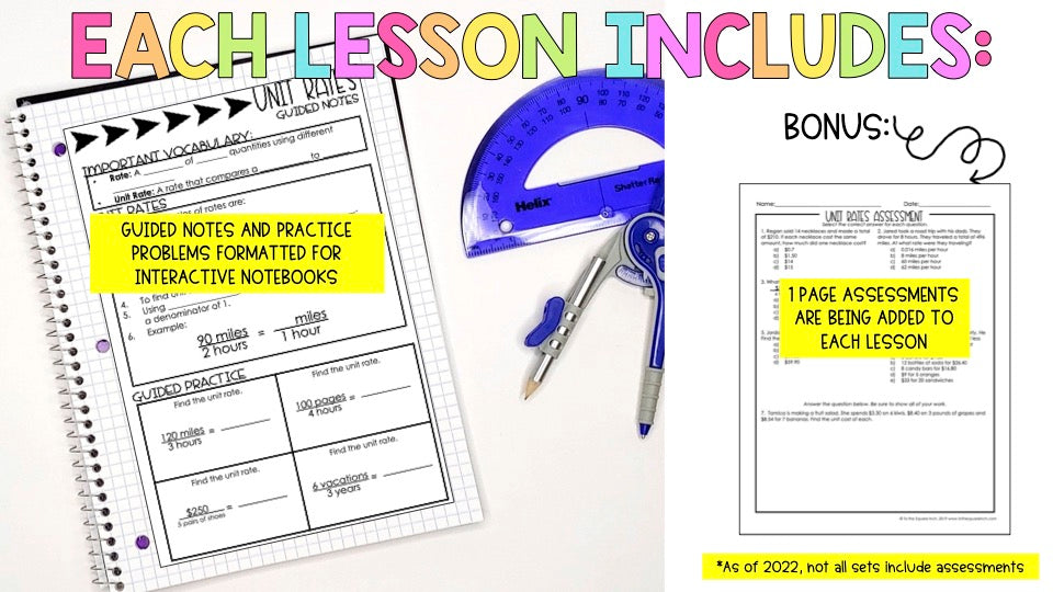 Ratios - 6th Grade Math Guided Notes – To The Square Inch