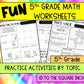 5th Grade Math FUN Worksheets