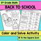 Back to School 6th Grade Math Color and Solve