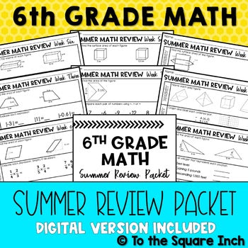 6th Grade Math Summer Packet