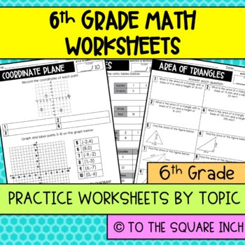 Gth Grade Math 6th Grade Math Worksheets