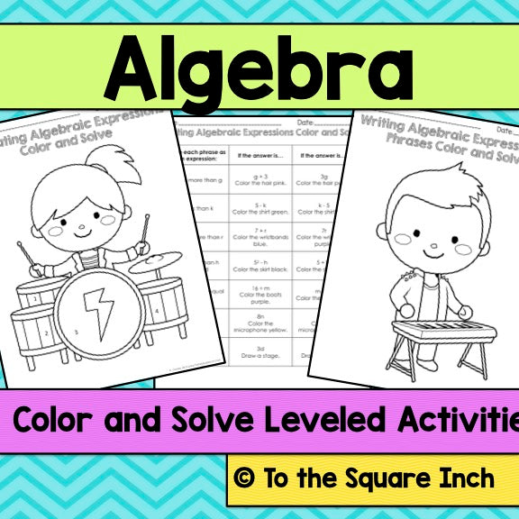 Solver Math Picture Color Algebra Color and Solve – To The Square Inch