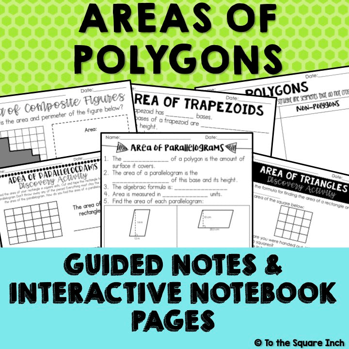 Area of Polygons Interactive Notebook