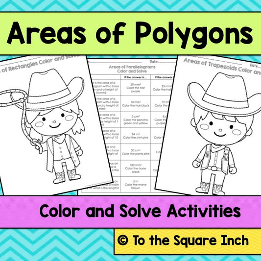Area of Polygons Color and Solve