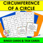 Circumference of Circles Bingo Game
