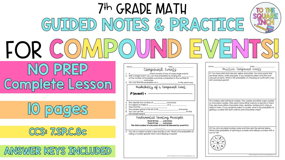 Compound Events Notes – To The Square Inch