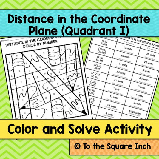 Distance in the Coordinate Plane Color and Solve