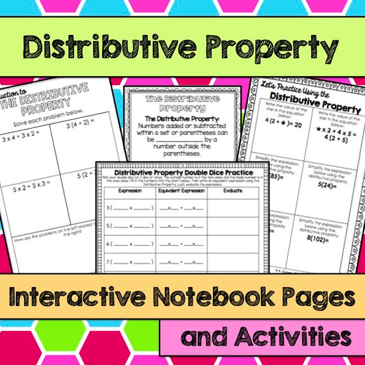 Distributive Property Interactive Notebook