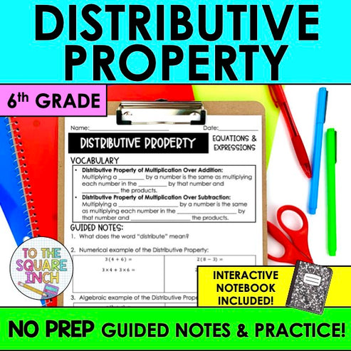 Distributive Property Notes – To The Square Inch