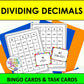 Dividing Decimals Bingo Game
