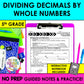 Dividing Decimals by Whole Numbers Notes