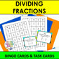 Dividing Fractions Bingo Game
