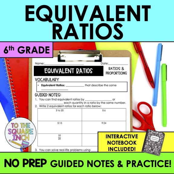 Equivalent Ratios Notes – To The Square Inch