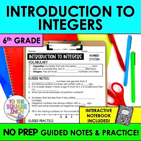 Integers Notes – To The Square Inch
