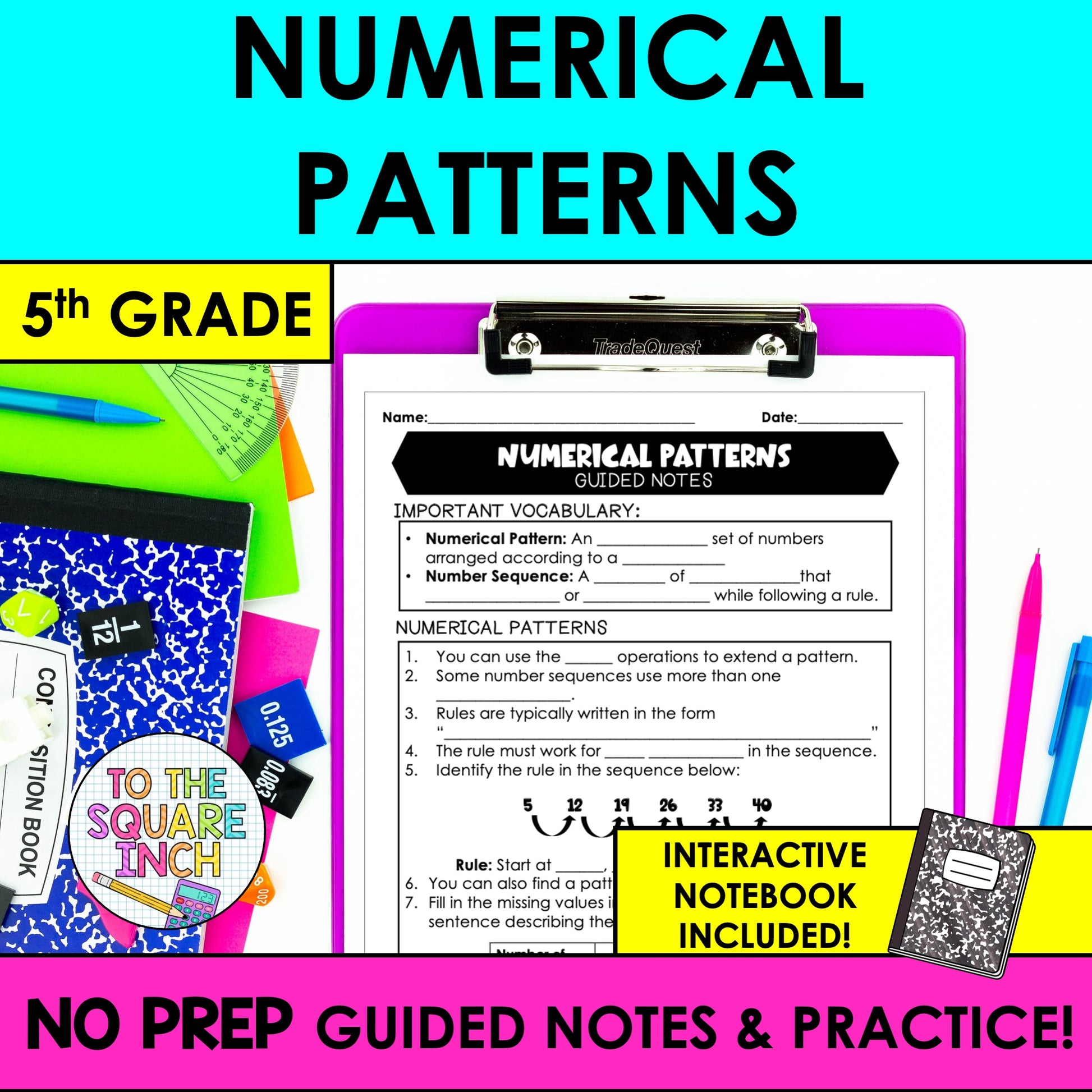 Number Pattern Formula Notes Number Pattern Notes – To The Square Inch
