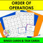 Order of Operations Bingo Game