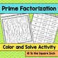 Prime Factorization Color and Solve