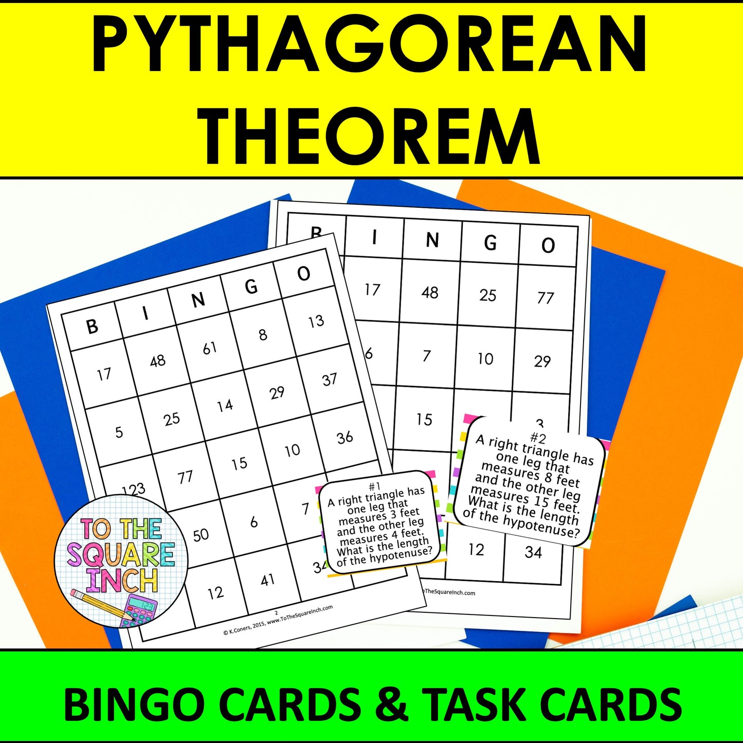 Pythagorean Theorem Bingo Game