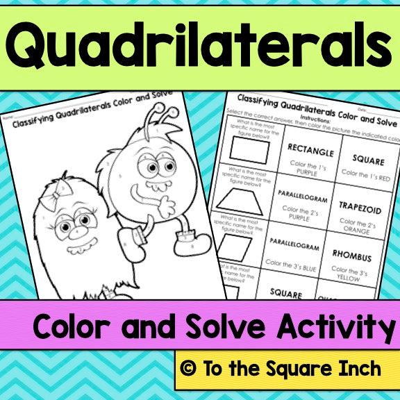Quadrilaterals Color and Solve